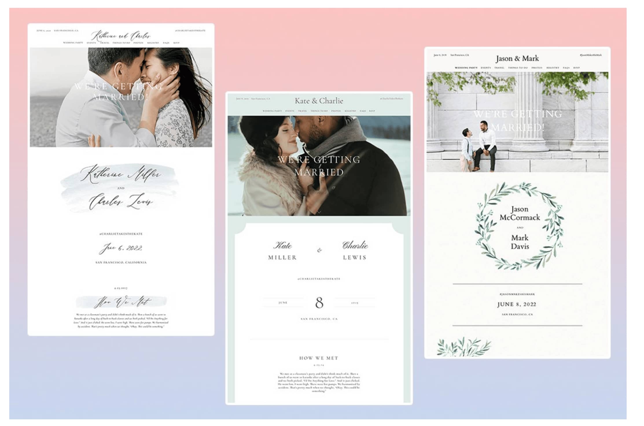 Free wedding website planning tool